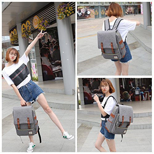 Tibes Laptop Rucksack f  r Unisex 29CMx13 5CMx43CM 16 zoll Hellgrau