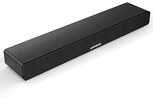 MEREDO Soundbar in legno con subwoofer integrato, 150 W, soundbar per dispositivi TV, all-in-one, altezza e bassi regolabili, ARC/ottico/Aux/BT 5.0 con 5 modalità EQ, home theater, 71 cm
