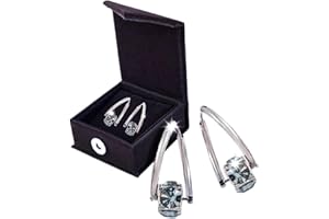 MMQ CZTICLE Lymphvity MagneTherapy Germanium-Ohrringe, CZTICLE Lymphvity Germanium Ohrringe, Lymphmagnetotherapie Ohrringe, Lymphdrainage Ohrringe, Magnettherapie Ohrringe für Frauen (Grau)