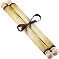 Makevivi 1 PCS Blank Scroll Paper with Wood Rods, for Naughty or Nice List, Writing, Wedding Vows, Invitation, Love Letter, Cosplay Prop, Renaissance, 7.1 x 30.5 inches