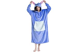 chuangminghangqi Couverture à Capuche Surdimensionnée Panda Flanelle Douce Robe Sweat à Capuche Longue Sweat Pull Chaude Confortable TV Couverture