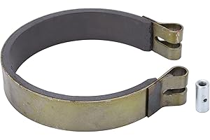 Akozon 4in Brake Band with Pin Minibike Brake Drum Mini Dirt Bike Brakes Pin Go Kart Drum Brakes Band Go Kart Mini Bike Steel Ceramic 7/8in Width for Go Karts Minibikes ATV