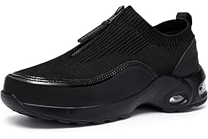 LARNMERN Sicherheitsschuhe Damen Arbeitsschuhe ohne Schnürsenkel Leichte Sportlich Stahlkappenschuhe Bequem Schutzschuhe Luftkissen Atmungsaktiv 35-42.5EU