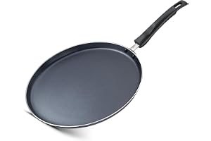Judge By Prestige 28Cm Everyday Non-Stick Tawa (Aluminium) Low Oil Cooking Easy to Clean Cool Touch Handle, Black