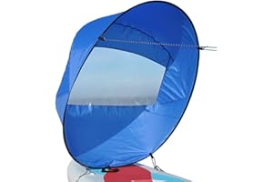 ‎FYBLOSSOM FYBlossom Kajak Wind Segel Kit, 42 Zoll Kajak Windsegel Tragbar Kanus Popup Downwind Segel Mit Aufbewahrungstasche Faltbar Segel Für Windsurfen Einfaches Setup Schnell Einsetzbar