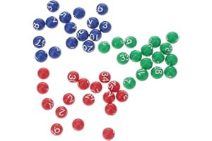 GADPIPARTY 49 Pièces Boule De Machine De Loterie Balles De Bière-Pong Numérotées Boules De Cages De Bingo Bière-Pong Piscine Mini De Jeu Loto Pog Plastique Enfant Dédié Machine à Chewing-Gum