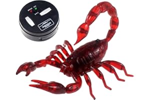 Escomdp Realistic RC Scorpion Remote Control Animal Car Electronic Scary Prank Toy Halloween Kids Birthday Gift (Red)