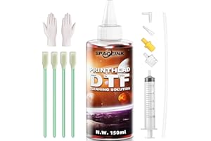 Spaceink DTF Cleaning Solution150mL for Epson L805 XP15000 L1800 8550 R1390 XP600 Ink Printer，Compatible DTG Printer Print Head T Shirt Transfer Paper Liquid Cleaner，Upgraded Solution