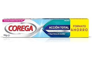 Corega Acción Total, Crema Fijadora Para Prótesis Dentales, 70 g