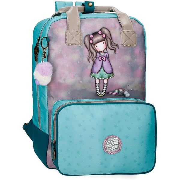 Santoro Gorjuss Fairground Fireworks Backpack For Kids - 3 Zipper Unisex School Bag, 29x45x17cm - View #3