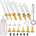 Puppy Syringe Feeder, Puppy Nursing Bottle Pet Syringe Feeding Kit Original Nipple with Syringe, Feeding Nursing Bottle for Small Pet Puppy Kitten(24 Pack)