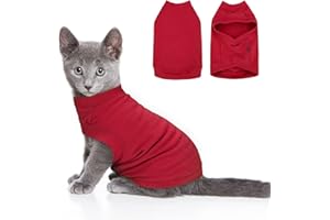 Dociote Jersey para Perro Camiseta Suave y Cálida de Invierno para Perros y Gatos de Forro Polar para Perros y Gatos Pequeños y Medianos Gris L