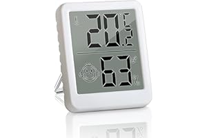 MOLCZOV Termometro igrometro digitale, confezione da 1 termometri interni per misurare umidità, mini monitor di temperatura e umidità per stanze, alta precisione per serra, rettili,botticelle,cantina,ufficio