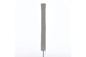 doppler Funda para sombrilla de jardín básica para sombrillas de hasta 250 cm, para una protección perfecta de sombrilla, resistente a la intemperie, gris claro
