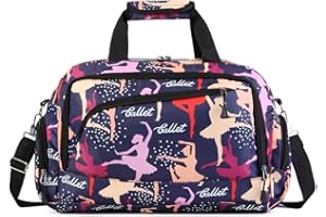 RTMYOR Sac de sport pour filles pour ballet, danse, entraînement, sport, pom-pom girl, gymnastique, week-end, voyage de nuit, taille cabine, Fille, sac de danse mignon pour filles