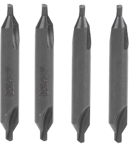 LANTRO JS Zentrierbohrer-Set, 6 Stück, 60° HSS, Für Metallbearbeitung – 1 Bis 5 Mm