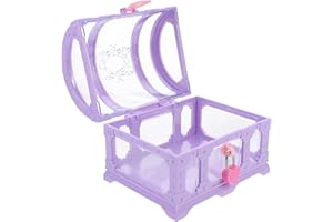 JOJOFUNY Girls Jewelry Box with Lock, Purple Abs Diamond Storage Container, Ideal for Bracelets, Necklaces, Earrings, Compact and Lightweight, Perfect for Travel or Home Use