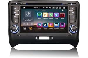 Erisin 8 Núcleos Android 13 GPS Navegación DVD Coche Estéreo de Automóvil para Audi TT MK 7 Pulgadas Pantalla Táctil Soporte CarPlay Android Auto OBD2 Buetooth WiFi Dab+DSP TPMS RDS 4GB RAM+64GB ROM