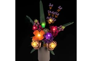 LOCOLEE Kit luci per bouquet di fiori Lego 10280, set di illuminazione per Lego 10280 Icons Flower Bouquet Botanical Collection - Modelli non inclusi, solo set di luci