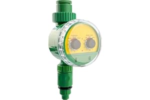 LIVE4 FUTURE L4F - Orologio automatico per irrigazione per giardino, balcone, serra e piante esterne, con programmi settimanali e giornalieri (Dual dial)