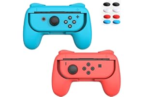 HLRAO Griffgriff Zubehör Kompatibel mit Nintendo Switch Joy-Con Controller, Griff Kit Gamepad Ersatz für Nintendo Switch Joy Cons mit 8 Pack Daumengriffe.