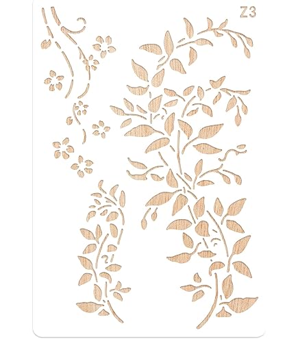 Plantilla Vintage De Hiedra De 80 Cm – Stencil Reutilizable Para Paredes, Muebles Y Suelos – Decoración DIY Con Hojas Y Mandala – TurnOver
