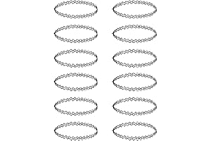 LICQIC 90s Choker Necklace Kit, Tattoo Choker Necklace, Elastic Stretchable Neon Chokers, Gothic Tattoo Choker Chain Jewelry for Women Girls