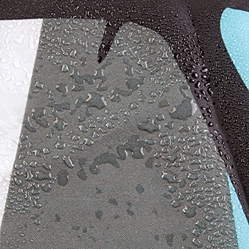 InterDesign Thistle Duschvorhang | 183,0 cm x 183,0 cm großer Badewannenvorhang | waschbarer Duschvorhang aus weichem Stoff | mit Blumen-Motiv | Polyester grau/blau - 4