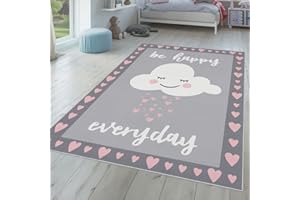 ‎TT HOME TT Home Kinderteppich Teppich Kinderzimmer Junge Mädchen Spielteppich Baby Modern, Farbe: Pink 4, Größe:120x160 cm