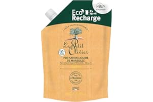 LE PETIT OLIVIER - Éco-Recharge Pur Savon Liquide De Marseille - Naturellement Glycériné - Nettoie La Peau En Douceur - 95% D'Origine Naturelle - Fabriqué En France - 500ml