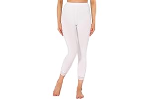Merry Style Leggings pour femmes 7/8 Confortables avec dentelle en viscose MS10-342