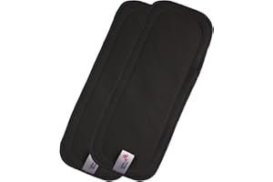 Littles & Bloomz, Reusable Cloth Nappy Inserts Booster, Charcoal, Pack of 2