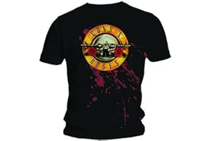 Tee Shack Mens Guns n Roses Bullet Logo Slash Axl Rose Officiel T-Shirt Hommes Unisexe