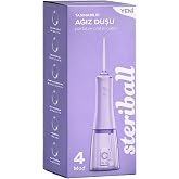 Steriball Oral Irrigator Ağız Duşu Lila - 4 Temizlik Modu, 360&deg; D&ouml;nebilen Başlık, 0,60 mm İnce Su Akışı, Y&uuml;ksek Frekanslı Su 