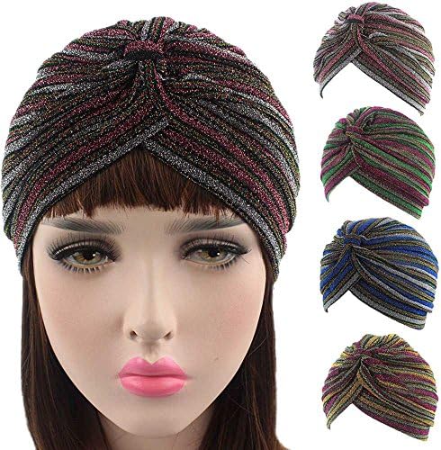 Lishy Women Polyester Slouchy Beanie Cancer Hat Scarf Turban Head Wrap Cap for Chemo