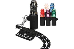 Moze Tip Gold Line Black - Passend für alle Shisha Mundstücke - Zum Aufstecken - Persönliches Mundstück für unterwegs (Black)