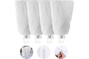 4 Pièces Voile d Hivernage, Housse d'hivernage, Voile Hivernage Plante, avec Cordon de Serrage Voile d'hivernage, Peut être Froid, Résistant aux Intempéries, Chaud, Réutilisable 120 x 80cm