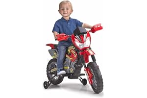 FEBER Motorbike Cross 400F - Moto à Batteries pour Enfants de 3 à 5 ans, 6v, Rouge (Famosa 800011250)