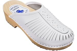 ESTRO Sabots Femme en Cuir Chaussures Hôpital Mules Femmes Sabots Orthopédiques CDL01