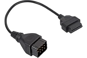 TEROR Adattatore diagnostico, Cavo diagnostico Connettore OBD2 Adattatore da 12 Pin a 16 Pin Accessori per Auto Estensione Adatta per Renault