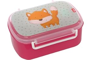 Sigikid 25169 - Contenitore per il pranzo e la merenda con volpe, senza BPA, per bambine, consigliato a partire dai 2 anni, colore: blu/rosa