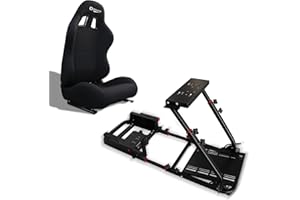 M MODAUTO MODAUTO Cockpit SimRacing, Soporte de Simulacion, Estructura de SimRacing+Asientos Opcional, Compatible con Logitech,Fanatec,Thrustmaster.