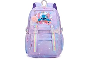 KIRINIA Bolsas escolares Stitch para niñas, bonita mochila para niñas
