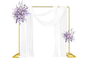 G TALECO GEAR Arche de mariage - 2,2 x 2,2 m - En métal - Arche carrée - Pour mariage, cérémonie, fête, fête prénatale, anniversaire, décoration de remise de diplôme