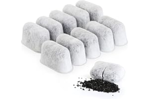 AQUASEMI 12 filtri al carbone attivo per macchine da caffè BEEM AEG Klarstein Cuisinart e Domo