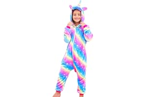 Ceruwum Girls Unicorn Sleepsuit Kids Unicorn Onesie Pyjamas