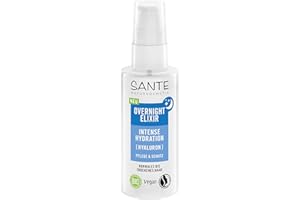 ‎SANTE NATURKOSMETIK SANTE Naturkosmetik Overnight Elixir Intense Hydration - 75 ml - mit Hyaluron & Bio-Aloe Vera - feuchtigkeitsspendend - Leave-In-Pflege für trockenes Haar - vegan & bio