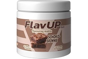 ‎EVO SPORTS FUEL EVO SPORTS FUEL FlavUp Flavour pulver | Schoko-Brownie | 240g | Geschmackspulver zum Süßen | ohne viel Zucker und Kalorien | geprüfte Qualität | Made in Germany (1er Pack)