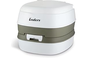 Enders WC Chimico Portatile Comfort - per Campeggio, Camper & Casa - Toilet 15 litri di volume - Per bambini, adulti & anziani - Con serbatoio rimovibile - Bianco