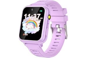 ELEJAFE Smartwatch Bambini con 24 Giochi, Musica Orologio Smartwatch Bambini con Contapassi Calorico, Sveglia, Torcia, Camera, Smart Watch Regalo 3-12 Anni, Regali per bambino[Scheda SD integrata]